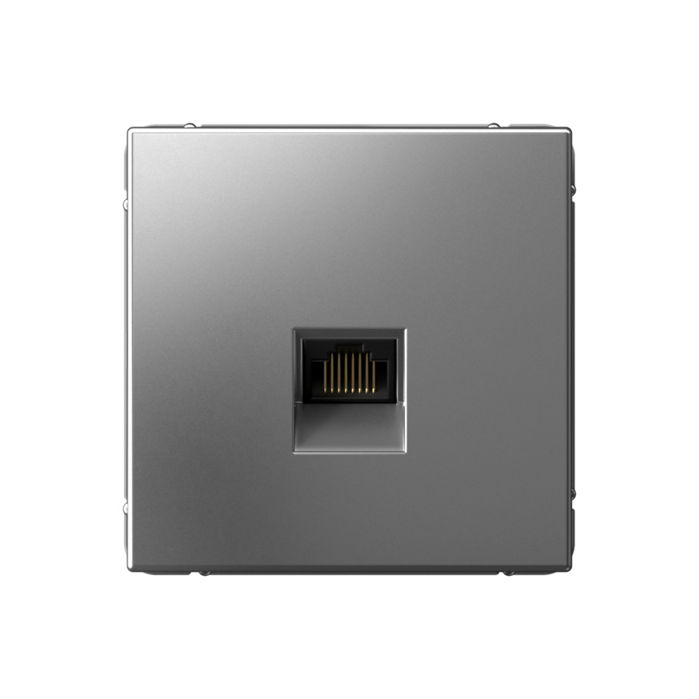 System Electric ArtGallery розетка компьютерная 1-я RJ45 6е кат. сталь GAL000986