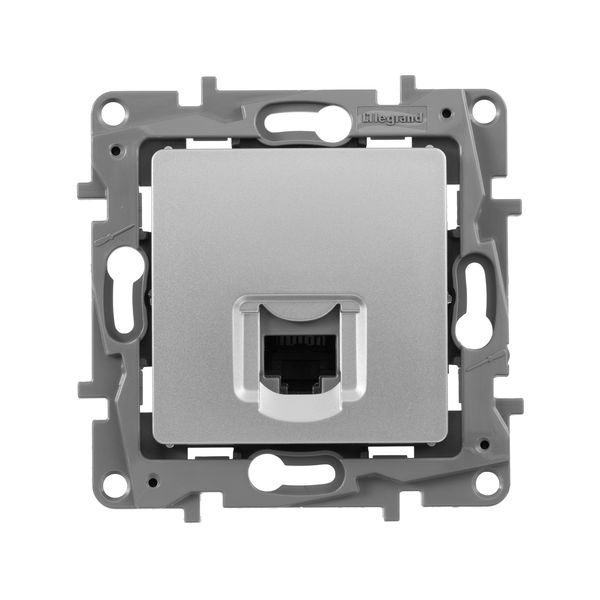 legrand etika розетка компьютерная 1-я rj-45 utp 8 контактов 1 выход 5 кат. алюминий