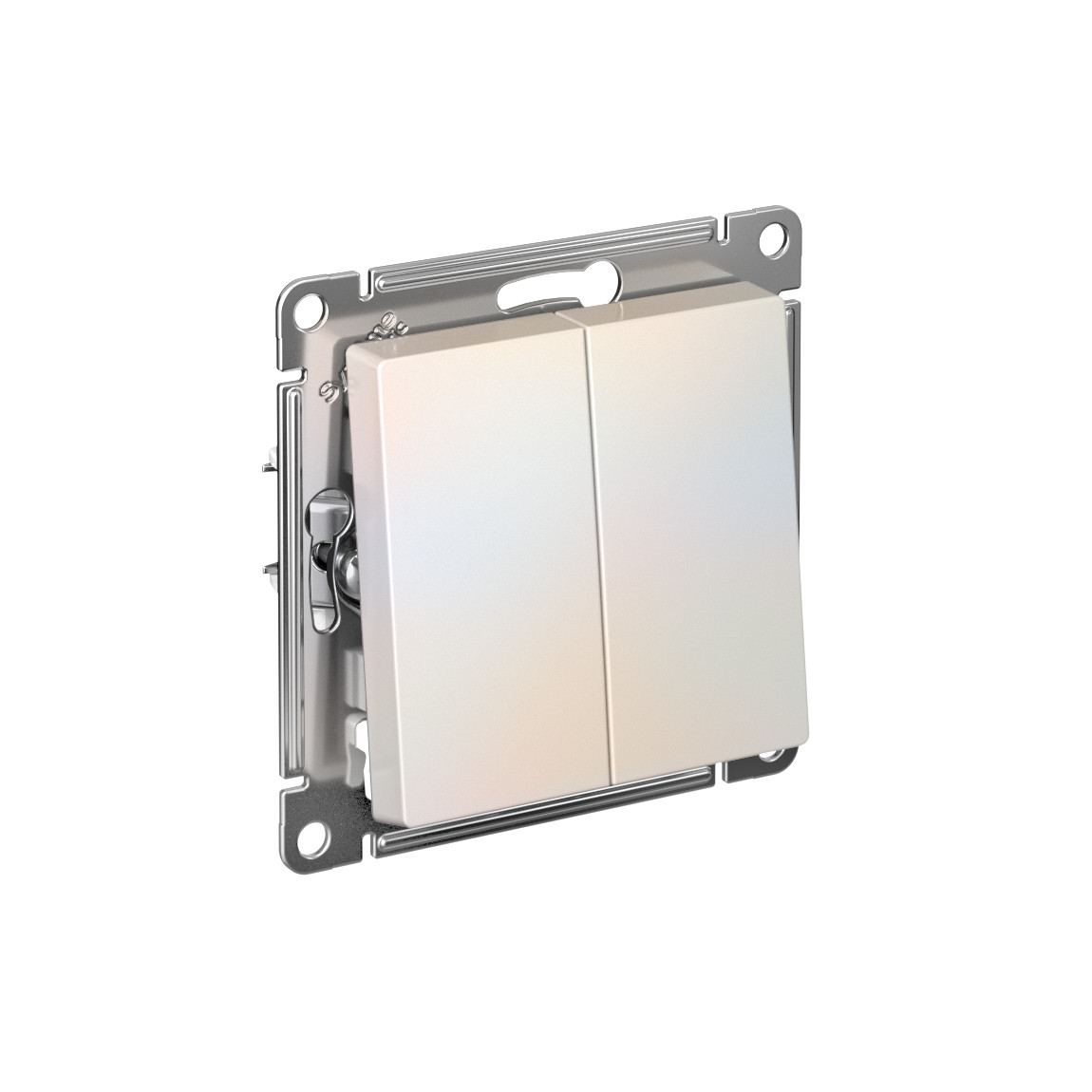 systeme electric atlasdesign переключатель 2-клавишный перекрестный жемчуг