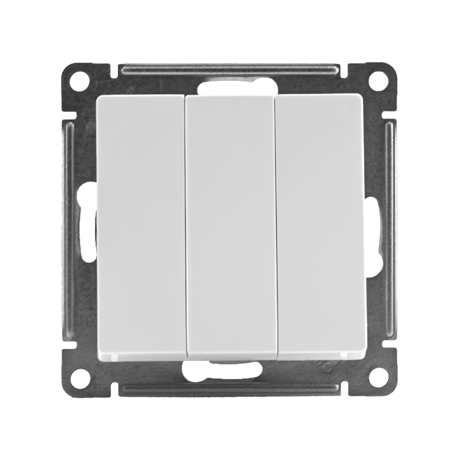 systeme electric atlasdesign, выключатель 3-клавишный белый atn000131