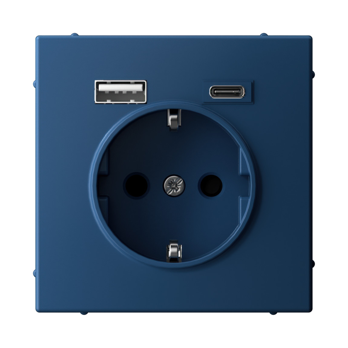 system electric artgallery розетка 1-я с заземлением со штор., с usb+usb type c, аквамарин gal001132