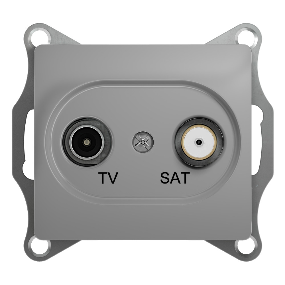 System Electric Glossa розетка TV+SAT оконечная 1dB алюминий