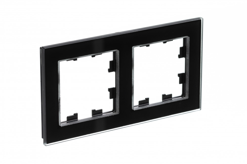 Systeme Electric ATLASDESIGN Nature стекло рамка 2-я универсальная черный ATN321002