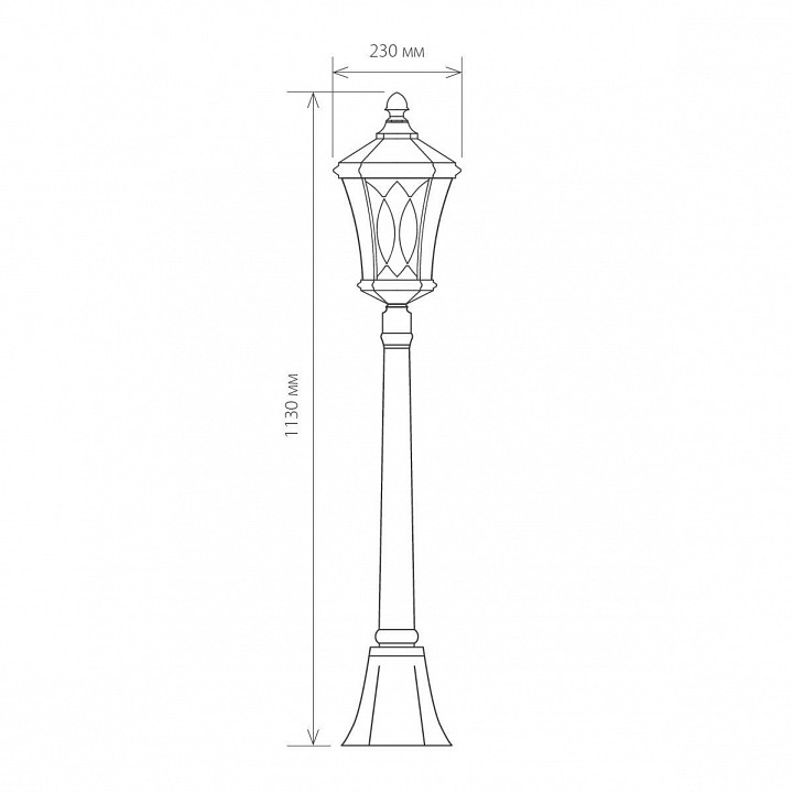 Virgo F капучино уличный светильник на столбе IP44 GLXT-1450F