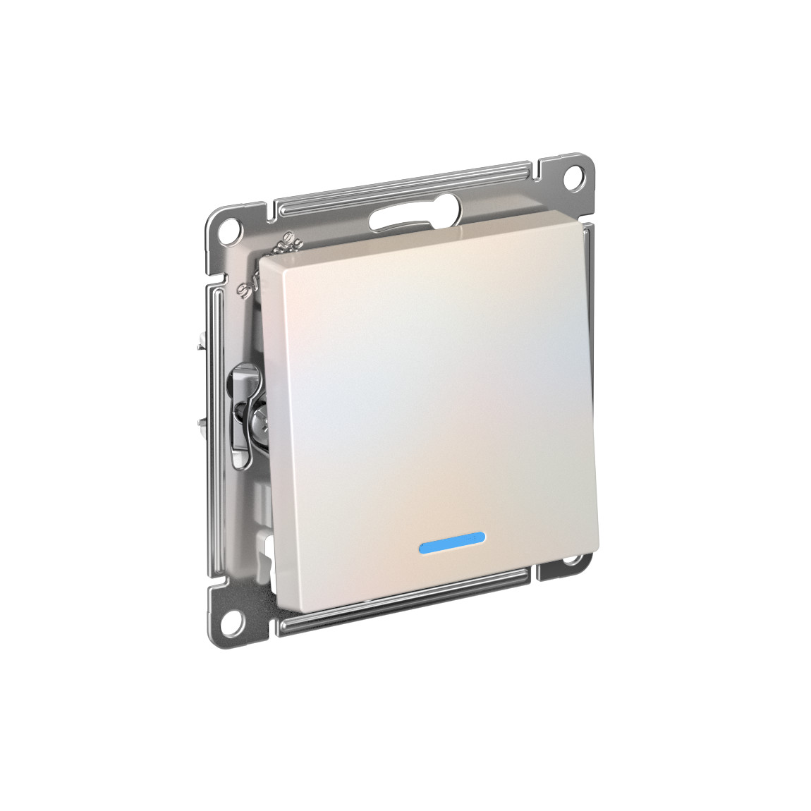 systeme electric atlasdesign переключатель 1-клавишный с подсветкой жемчуг