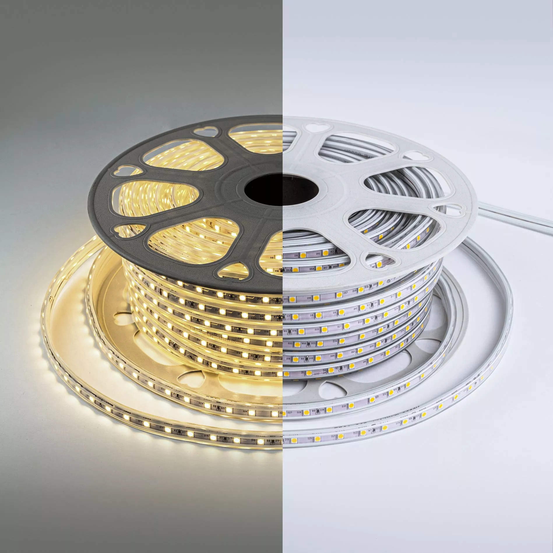 Светодиодная лента 5050 60 LED 220V 14.4W/m 10mm 6000K (50м бухта)