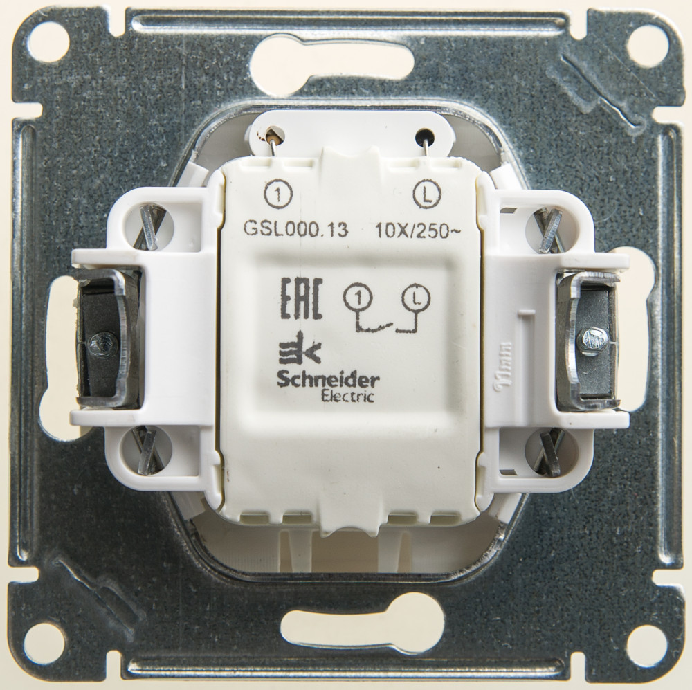 system electric glossa выключатель 1-клавишный с подсветкой перламутр