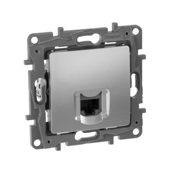 legrand etika розетка компьютерная 1-я rj-45 utp 8 контактов 1 выход 6 кат. алюминий