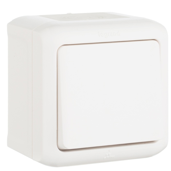 Legrand Quteo IP-44 выключатель 1 клавишный белый