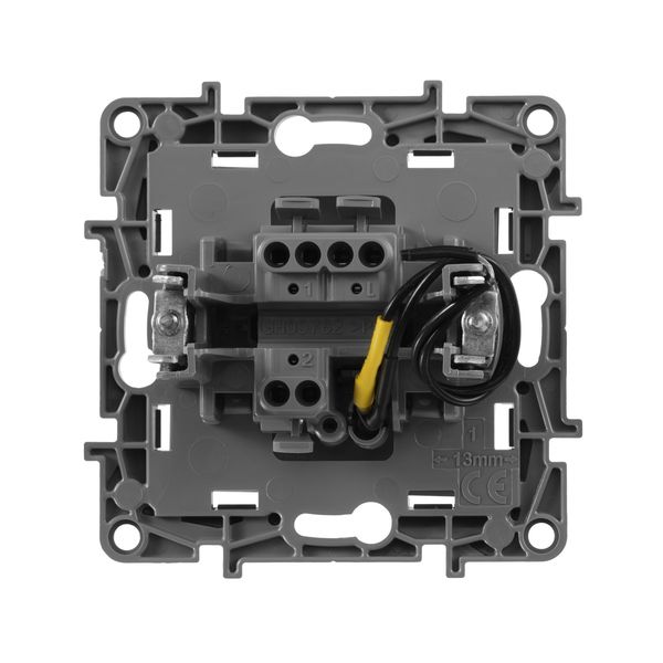 legrand etika переключатель 1 клавишный с подсветкой алюминий