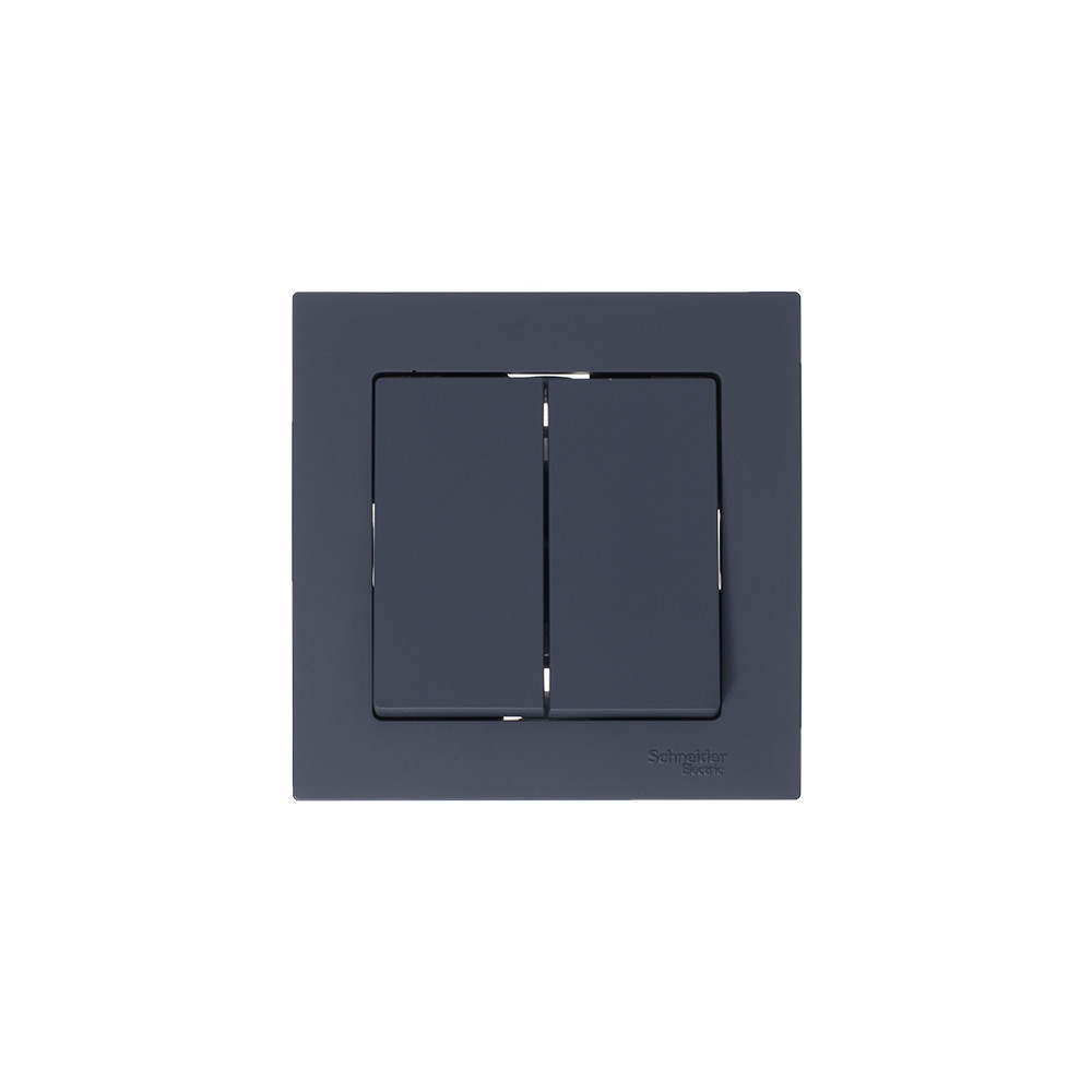 systeme electric atlasdesign, выключатель 2-клавишный грифель