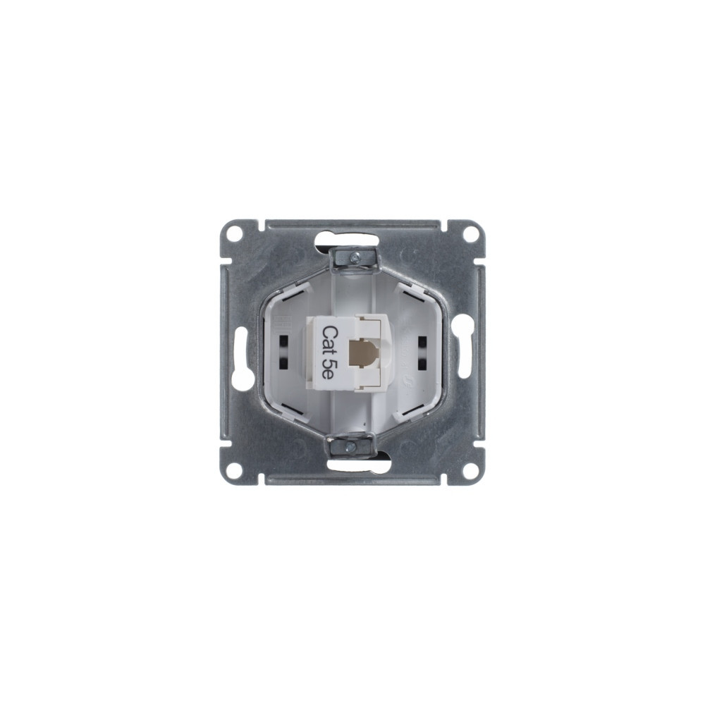 system electric glossa розетка компьютерная 1-я rj45 5е кат. шоколад