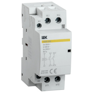 контактор модульный км40-20м ac 40а 2 полюса 2но катушка 230в иэк 2 модуля