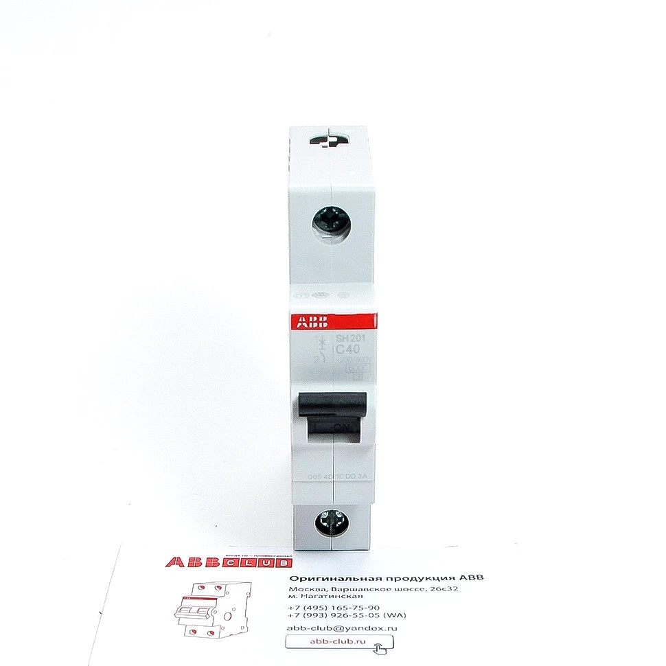 abb автоматический выключатель sh201 (хар-ка c) 1p с40а 6ka 2cds211001r0404