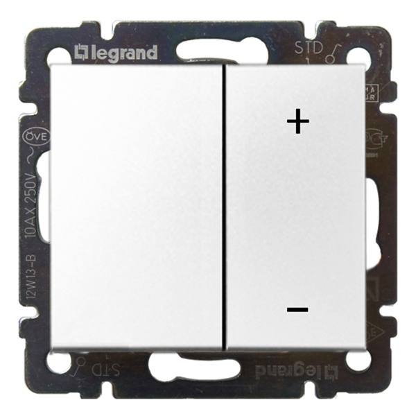 Legrand Valena светорегулятор 400Вт клавишный белый