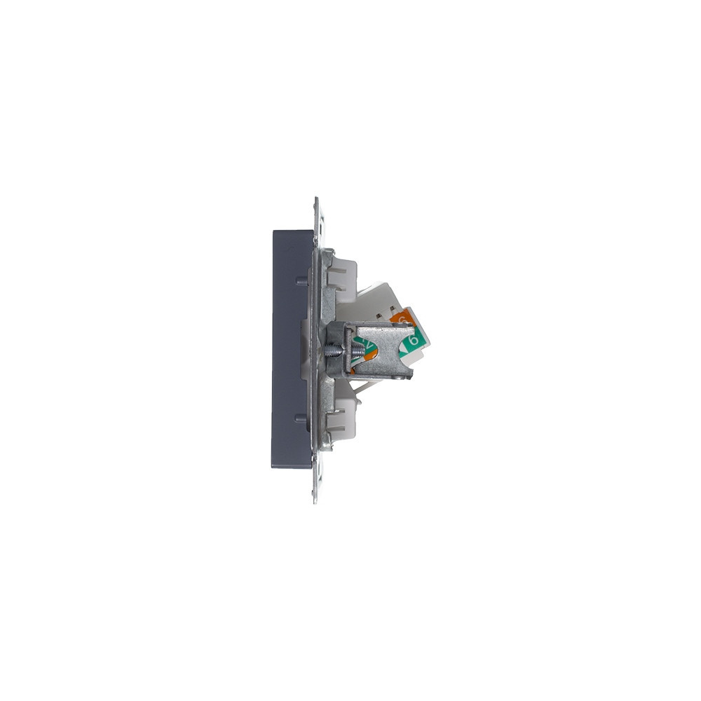 systeme electric atlasdesign, розетка компьютерная 1-я rj45 5е кат. грифель