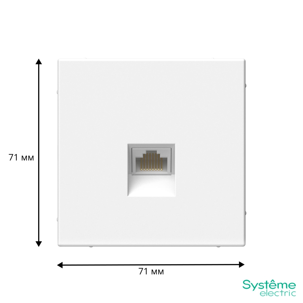 system electric artgallery розетка компьютерная 1-я rj45 6е кат. лотос gal001386