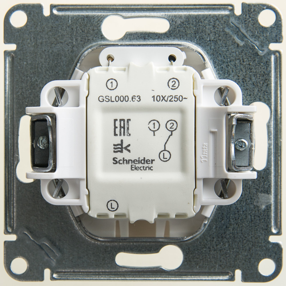 system electric glossa переключатель 1-клавишный с подсветкой перламутр