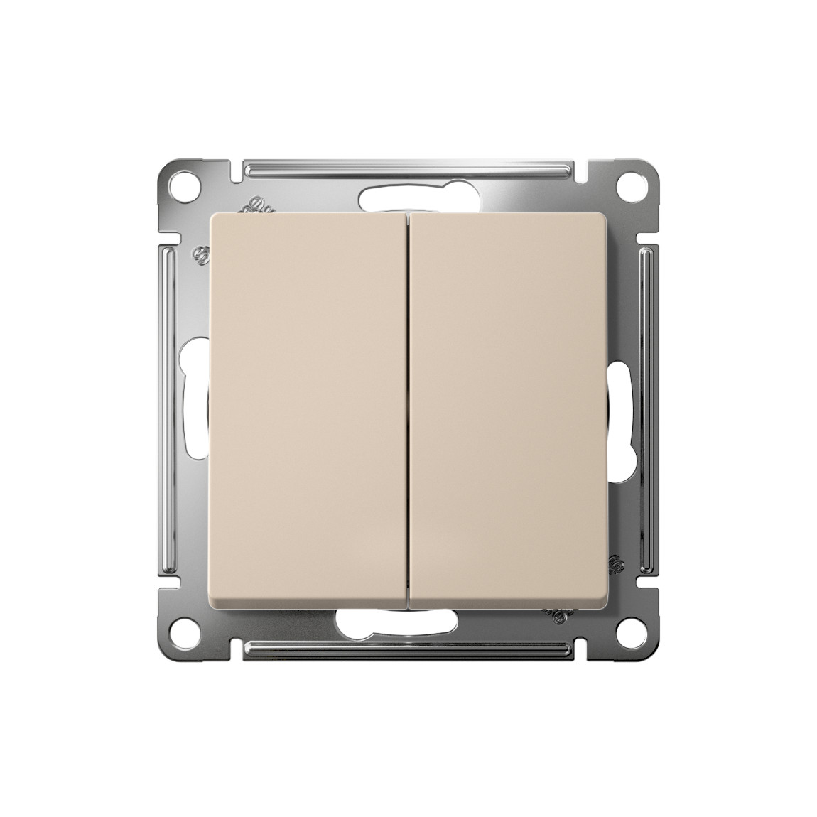 systeme electric atlasdesign переключатель 2-клавишный песочный