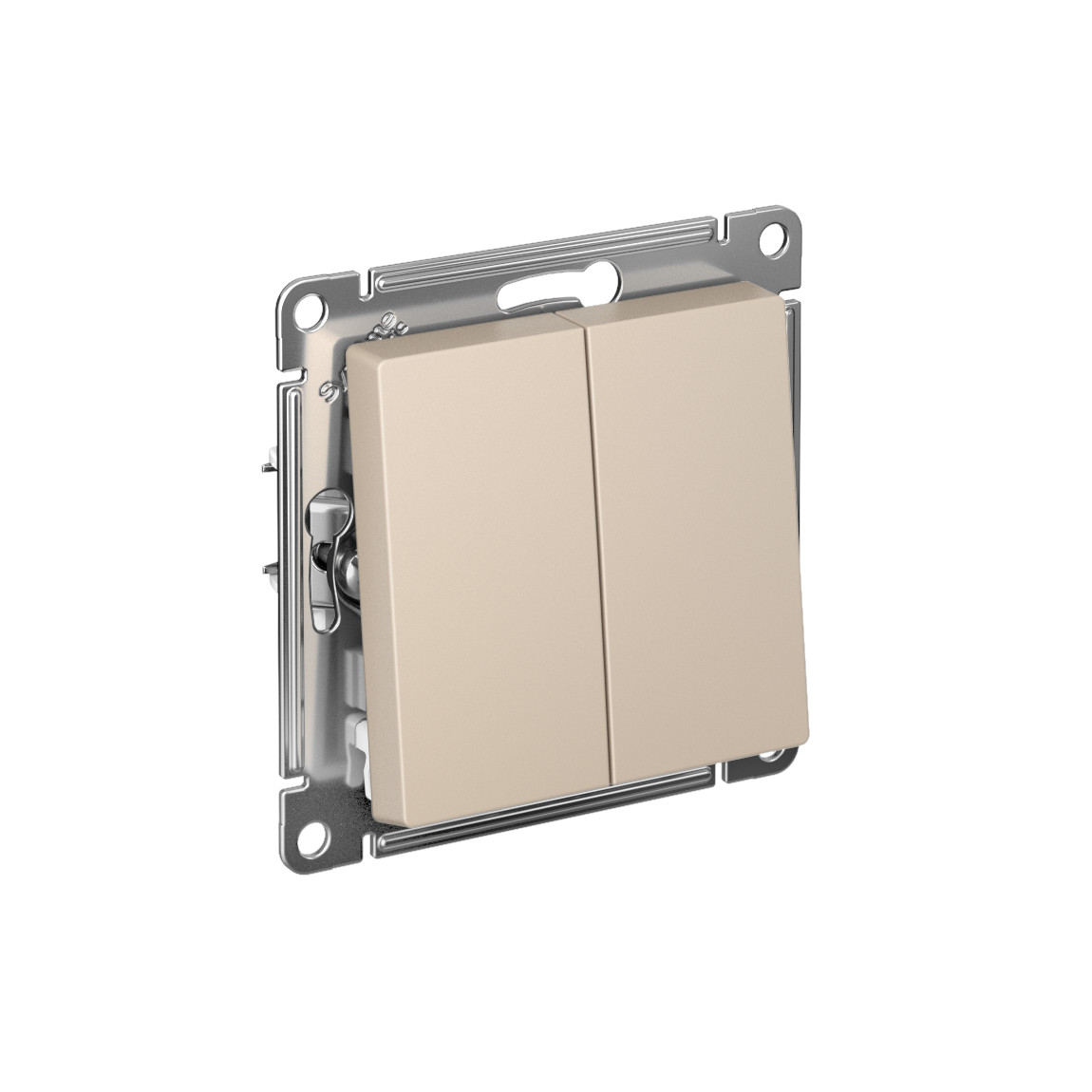 systeme electric atlasdesign выключатель 2-клавишный песочный