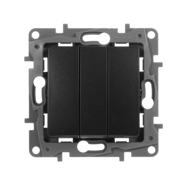 legrand etika выключатель 3 клавишный антрацит