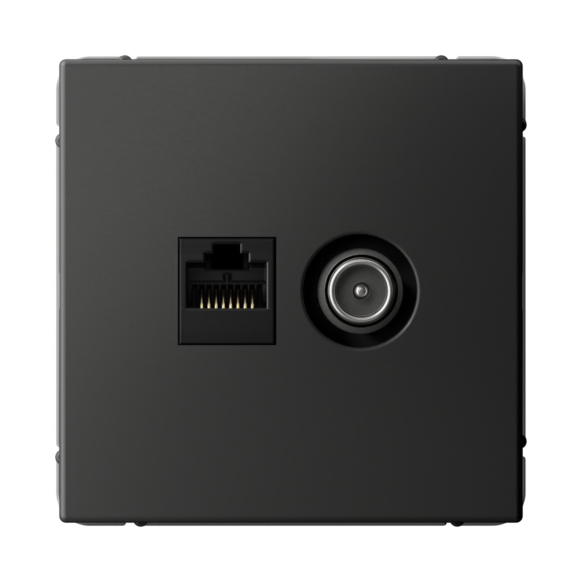 system electric artgallery розетка тв+компьютерная rj45 5е кат. базальт gal001489