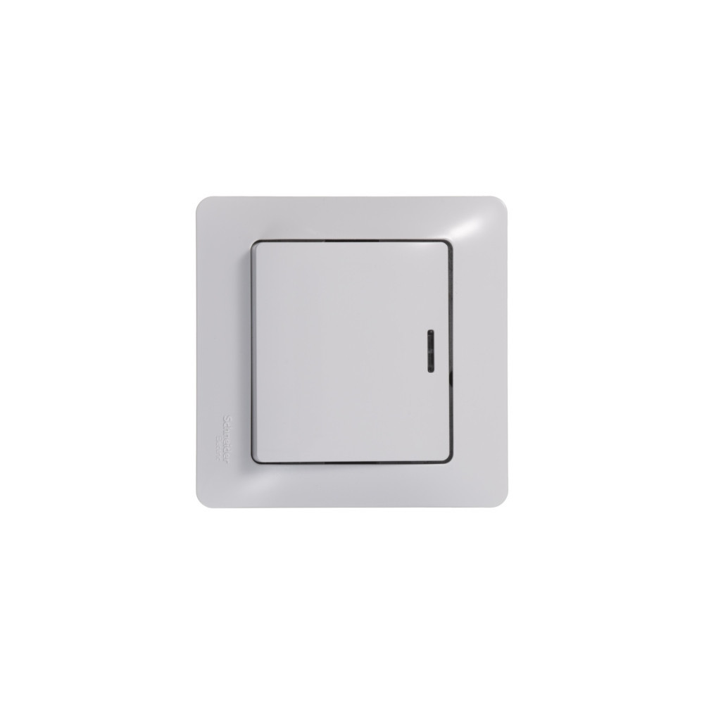 system electric glossa выключатель 1-клавишный с подсветкой белый
