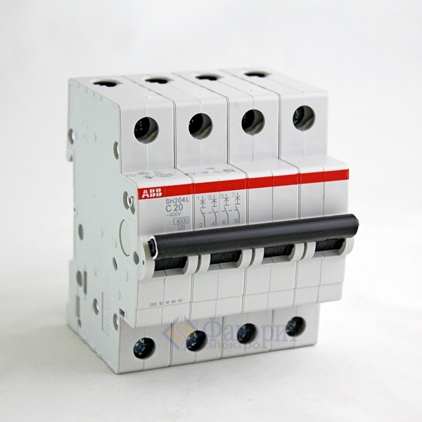 abb автоматический выключатель sh204 4p c 40а 6ka 2cds214001r0404