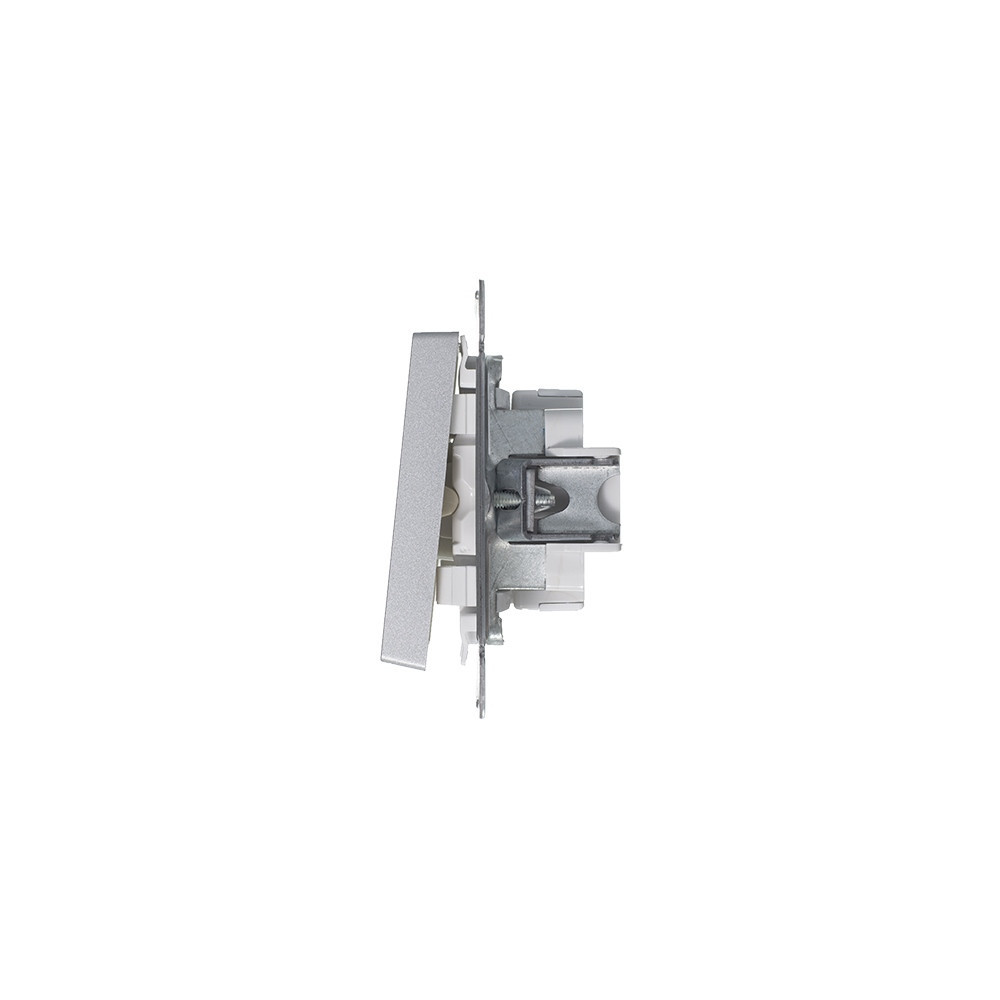 systeme electric atlasdesign, выключатель 1-клавишный алюминий atn000311  