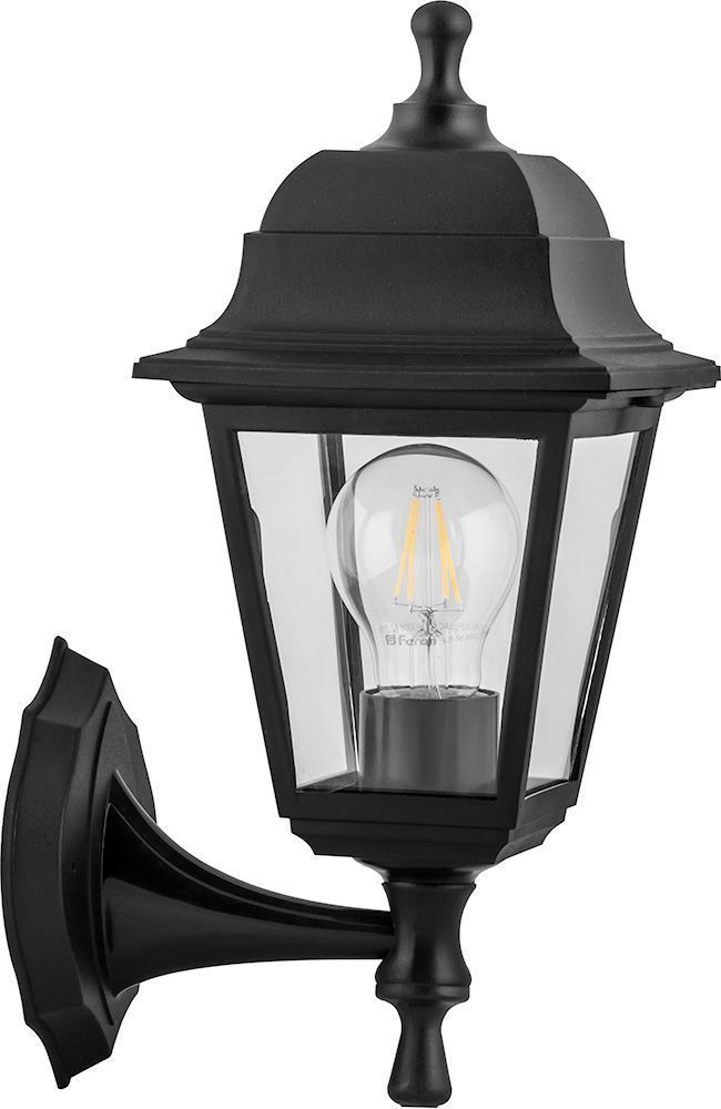 светильник садово-парковый, 60w 230v e27 черный, нбу 04-60-001, 32226 ( на стену вверх)