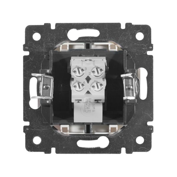 legrand valena розетка телефонная 1-я rj-11 4 контакта алюминий
