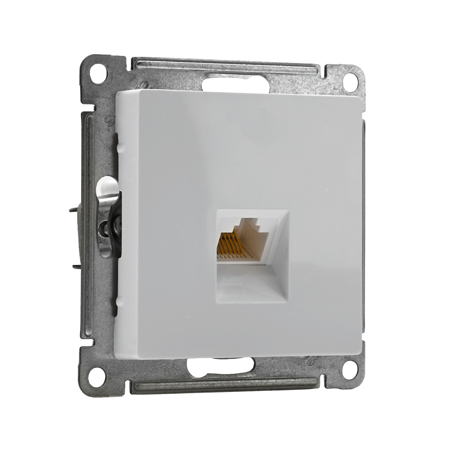 systeme electric atlasdesign, розетка компьютерная 1-я rj45 5е кат.белый atn000183