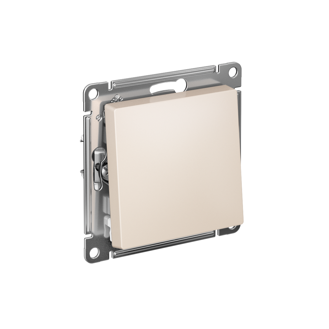 Systeme Electric ATLASDESIGN, выключатель кнопочный 1-клавишный бежевый ATN000215
