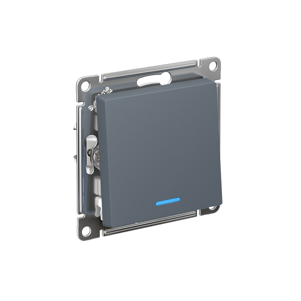 systeme electric atlasdesign, выключатель 1-клавишный с подсветкой грифель