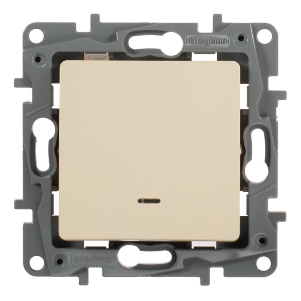 Legrand Etika выключатель 1 клавишный с подсветкой слоновая кость
