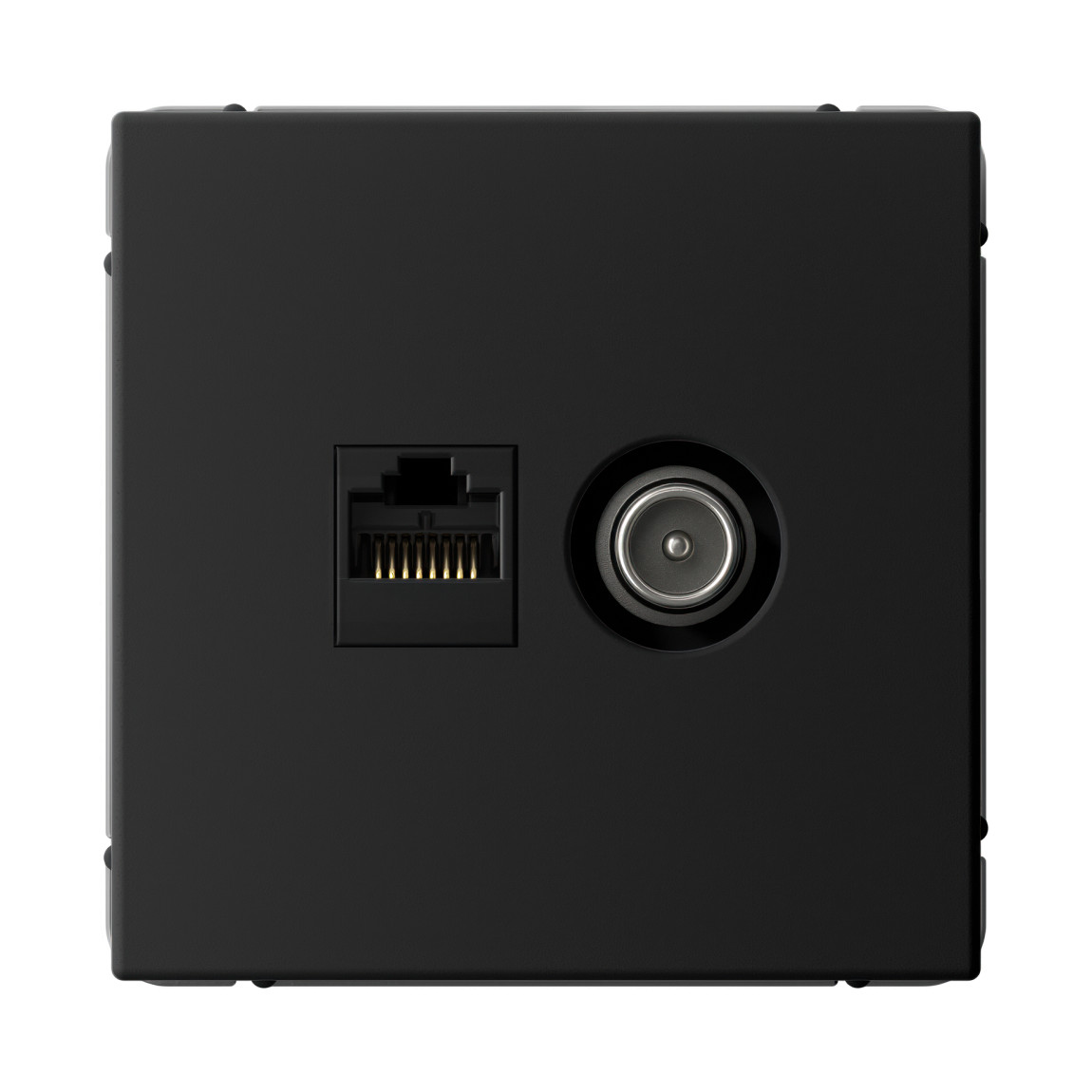 system electric artgallery розетка тв+компьютерная rj45 5е кат.карбон gal001089