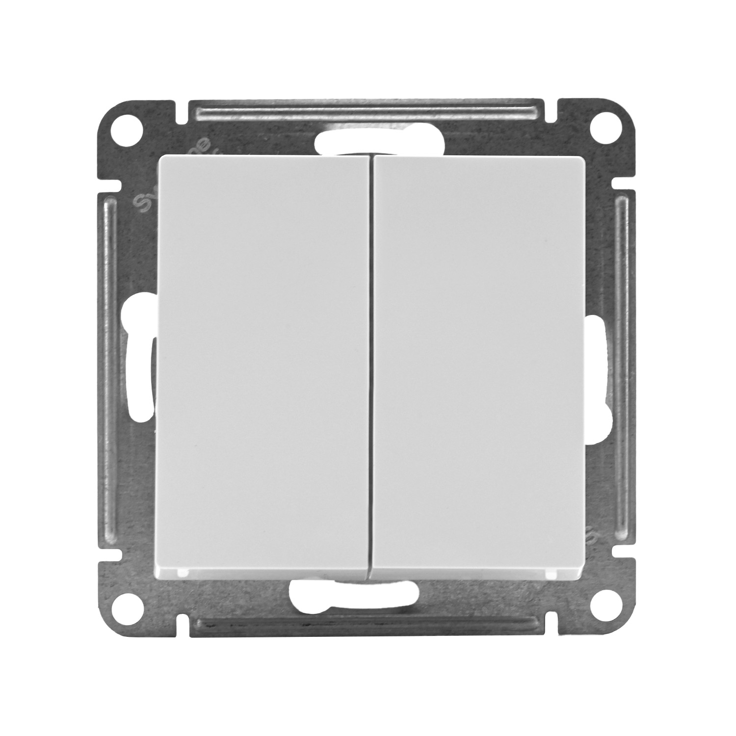 systeme electric atlasdesign, переключатель 2-клавишный перекрестный белый atn000173
