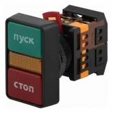кнопка ppbb-30n "пуск-стоп" d30мм 1з+1р 240в неон iek bbd21-ppbb-k51