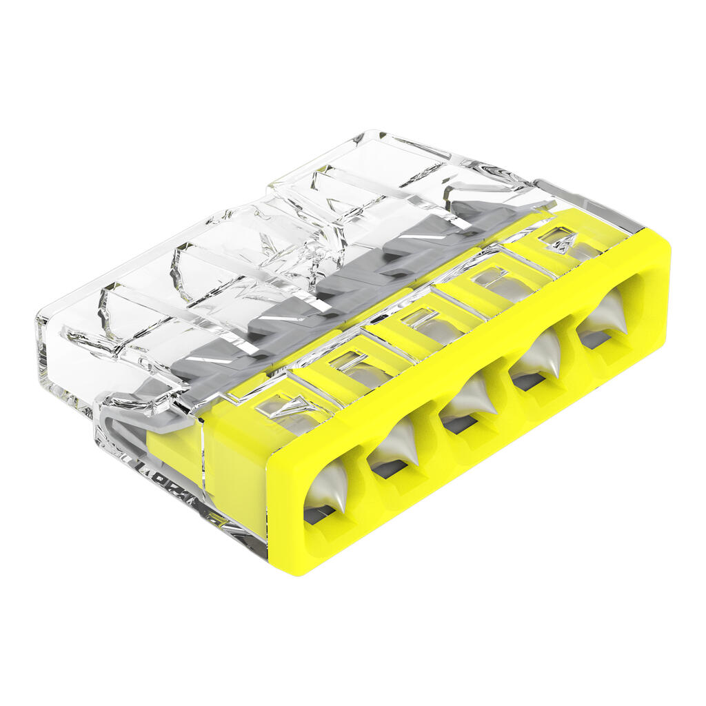 Клемма Wago 2273-245 c пастой 5 вх. 0,5-2,5мм² Cu/Al (100шт)