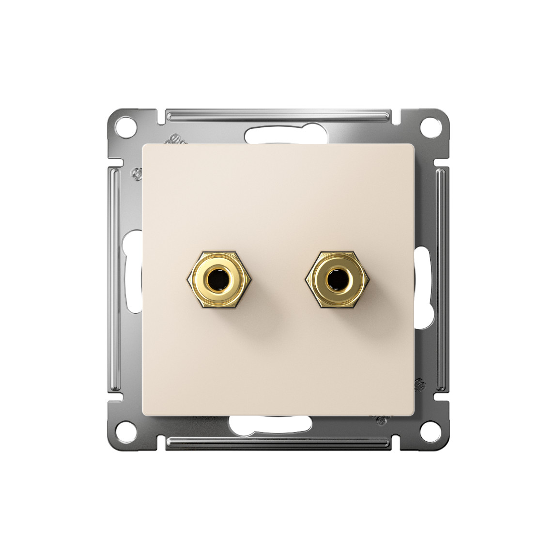 systeme electric atlasdesign, розетка аудио 2-я бежевый atn000287