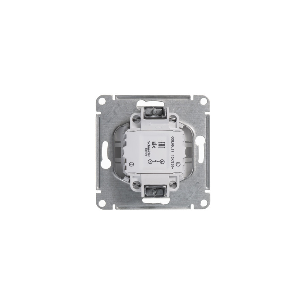 system electric glossa выключатель 1-клавишный белый