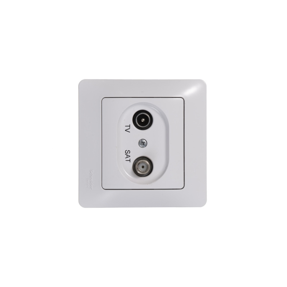 system electric glossa розетка tv+sat оконечная 1db белый