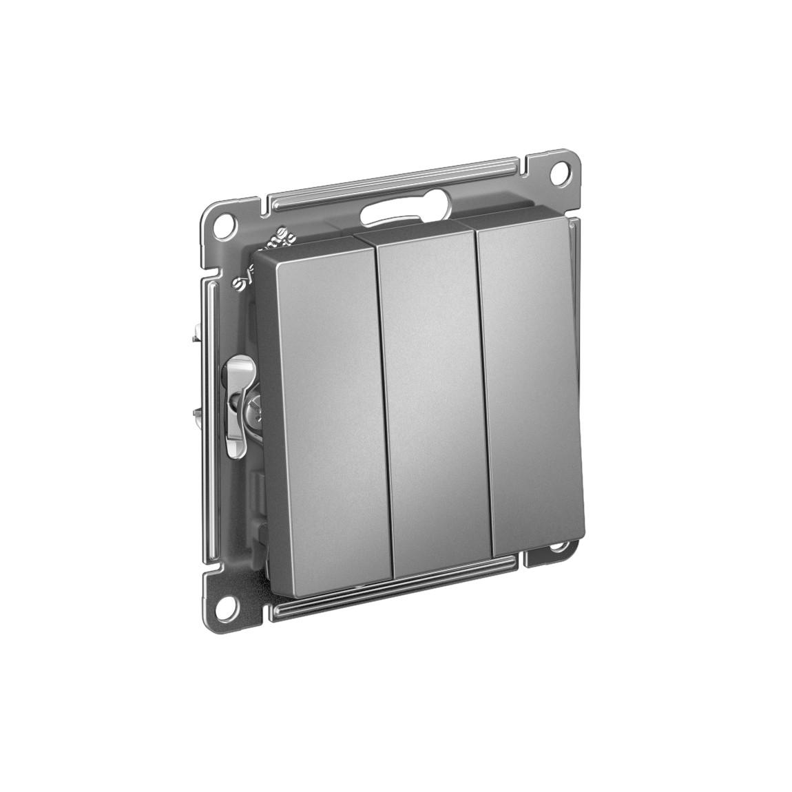 systeme electric atlasdesign выключатель 3-клавишный сталь