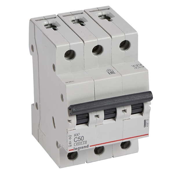 Legrand автоматический выключатель RХ3 3P 50A 4,5кА тип С