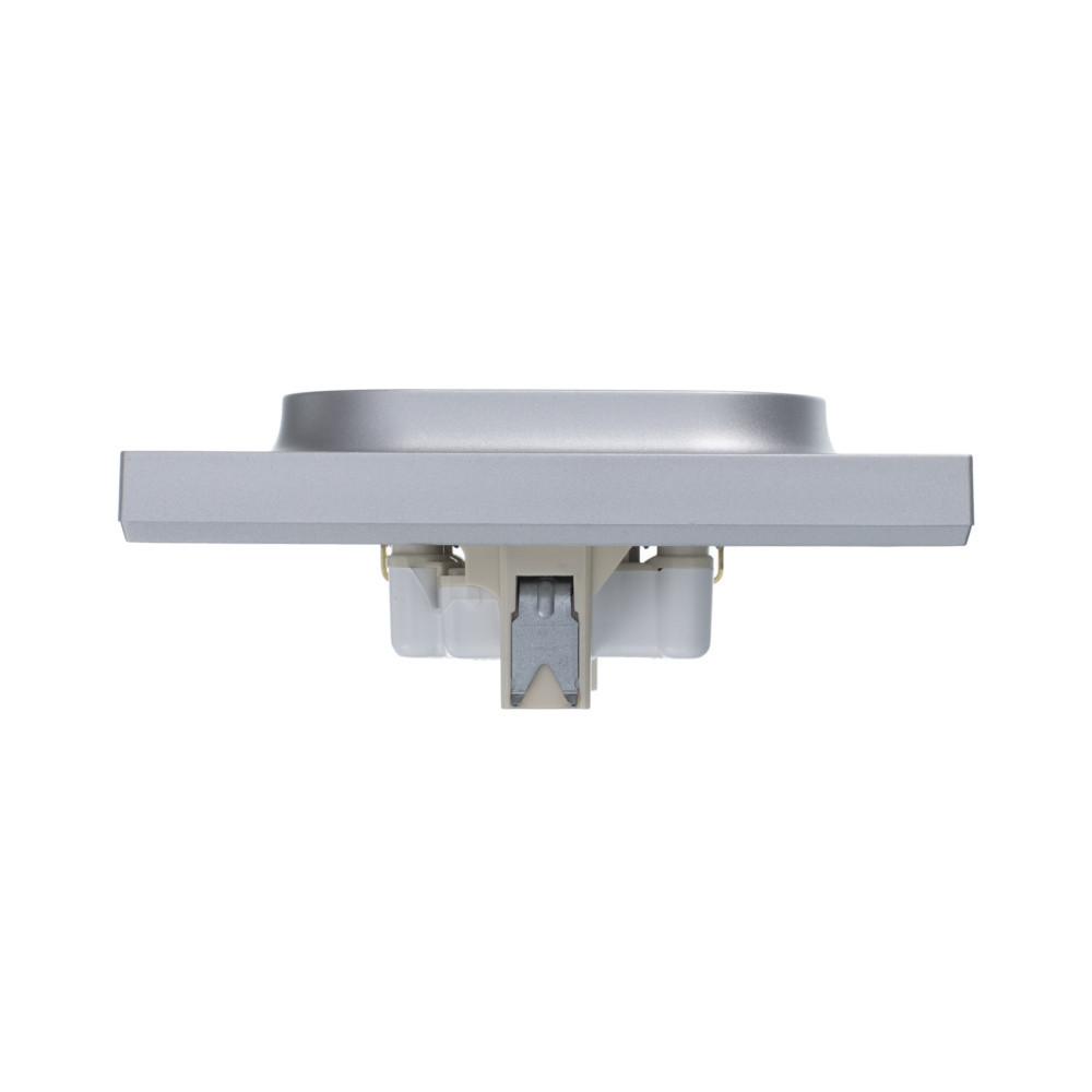 systeme electric atlasdesign, розетка 2-я с заземлением алюминий atn000324