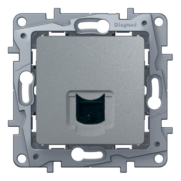 Legrand Etika розетка компьютерная 1-я RJ-45 UTP 8 контактов 1 выход 5 кат. алюминий
