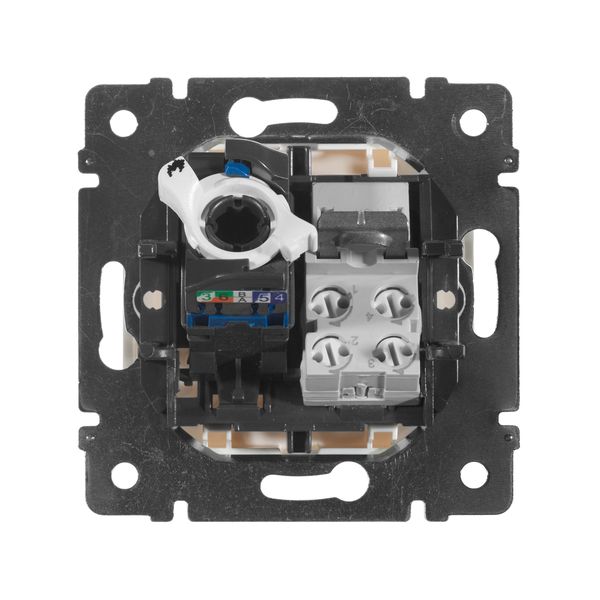 legrand valena розетка компьютерная rj-45 кат.6 utp+розетка телефонная rj-11 белая