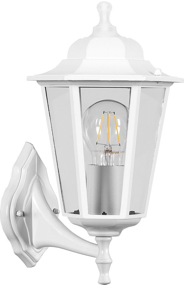 светильник садово-парковый, 60w 230v e27 белый, нбу 06-60-001, 32268 (на стену вверх)