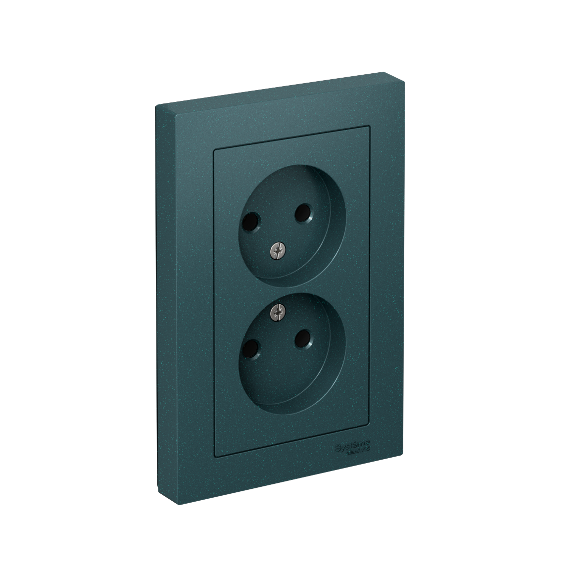 Systeme Electric ATLASDESIGN розетка 2-я без заземления изумруд