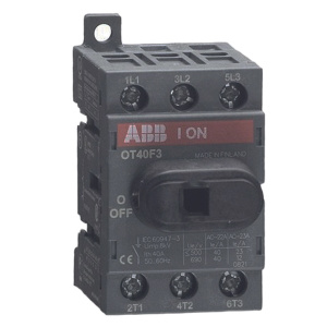 авв рубильник ot 40f3 до 40а 3х-полюсный для установки на din-рейку или монтажную плату (с резерв. ручкой)
